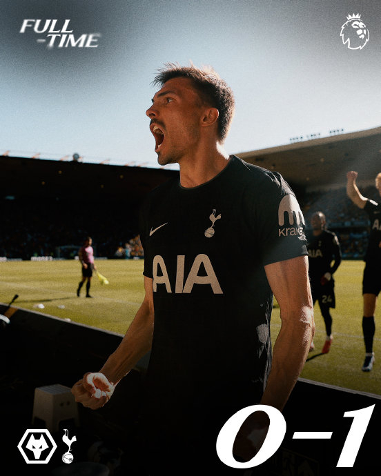 热刺客场绝杀狼队 帕利尼亚破门终结15轮不胜魔